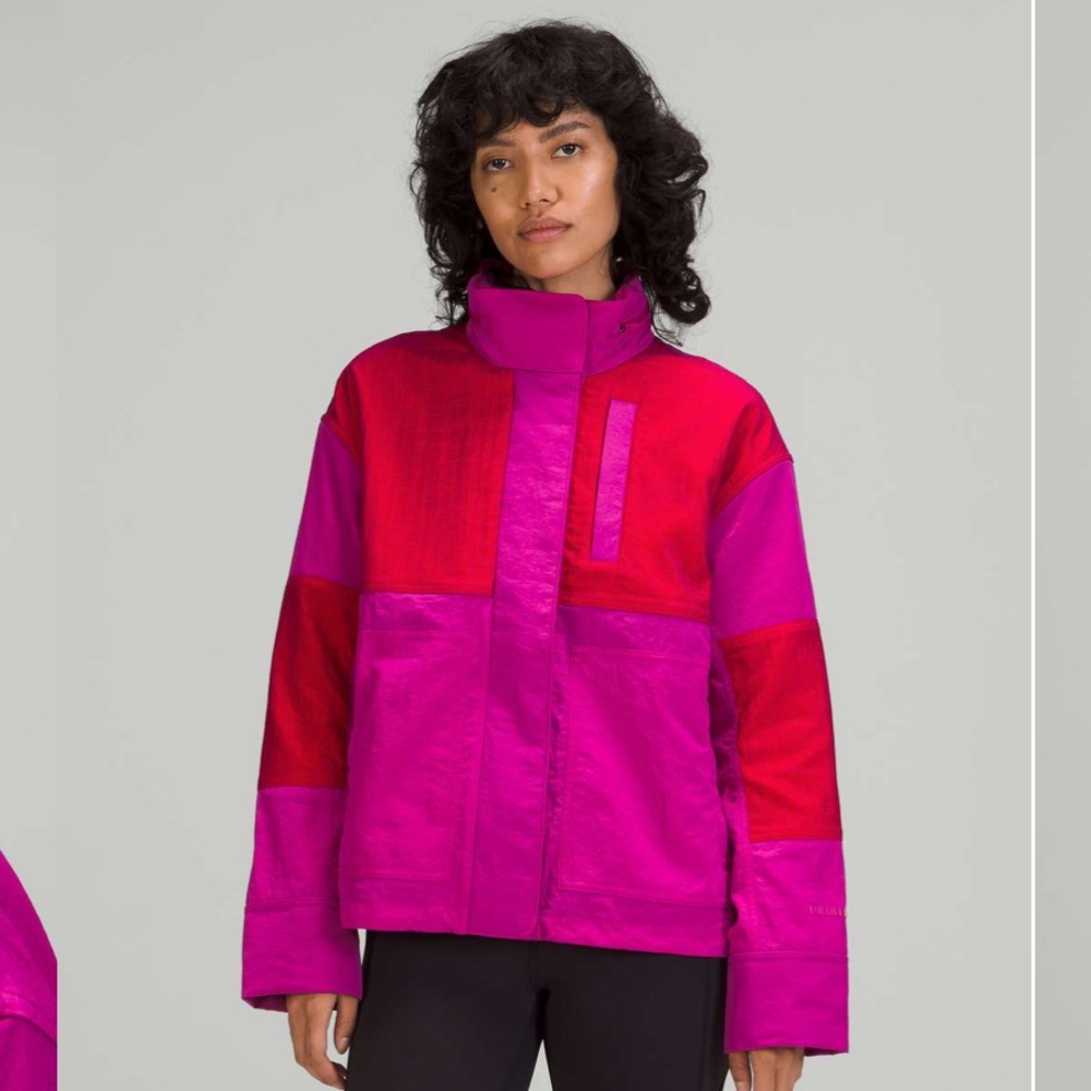 lululemon Water-Repellent Mesh Jacket Ripened Raspberry/Autumn Red